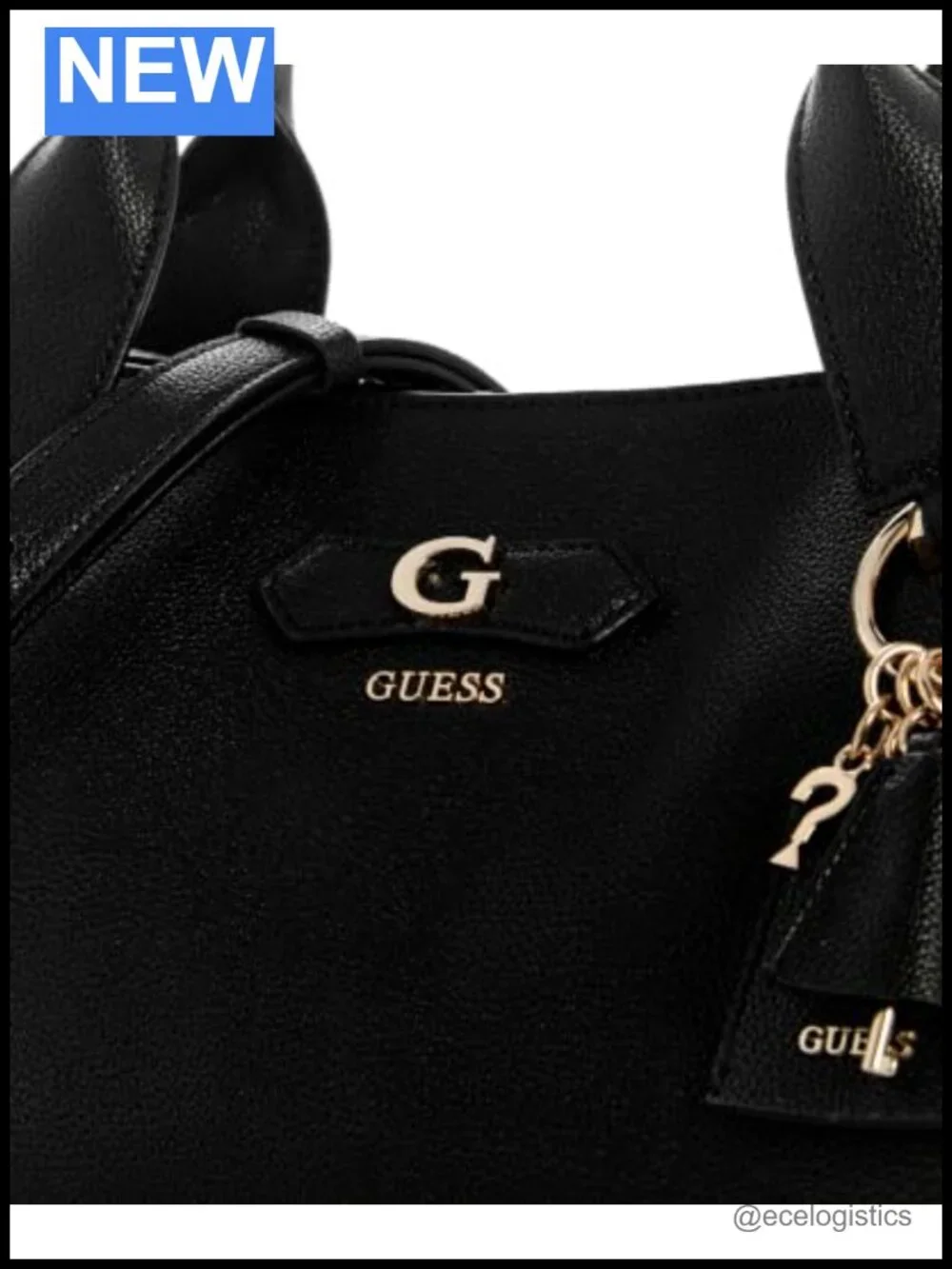 Eco Pebble PU Triple Compartment Satchel Purse with Crossbody Strap Gold